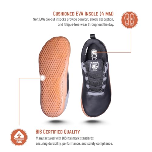 Image of Impakto CoreStep Men's Barefoot Shoes| Wide Toe Box Lightweight & Washable | Shoes for Trainning, Running on Soft Ground & Workout | Minimalist Zero-Drop for Natural Movement | Anti-Skid & Rubber Sole