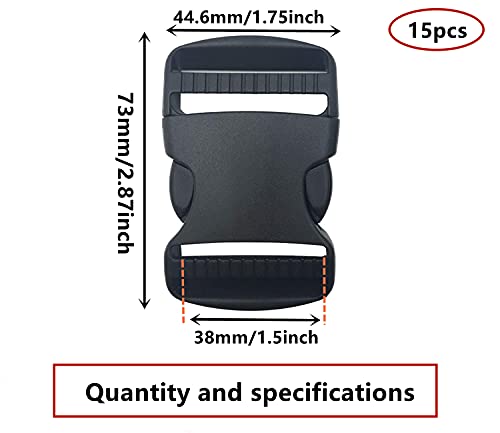 HUAZIZ 15 Pezzi Fibbie Regolabili Laterali in