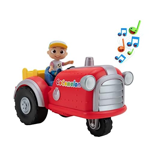 CoComelon- Musical Tractor Vehículo con Figura, Multicolor (Jazwares CMW0038)