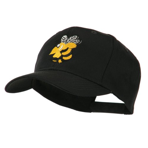 e4Hats.com Flying Hornet Mascot Embroidered Cap - Black OSFM