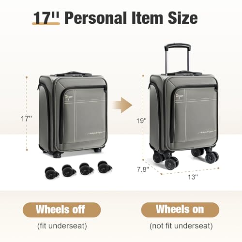 Tonyeee 17 Inch Underseat Carry-On