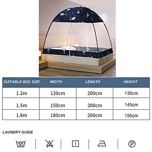 Tienda de campaña universal para cama de 1,8 m y mosquitera emergente plegable de limón 8