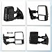 MOTOOS Towing Mirrors Replacement for 1999-2007 Ford F250 F350 F450 F550 Super Duty Pickup Truck Power Heated Manual Telescoping Smoke Turn Signal Arrow Driver Passenger Side Rear View Tow Mirrors