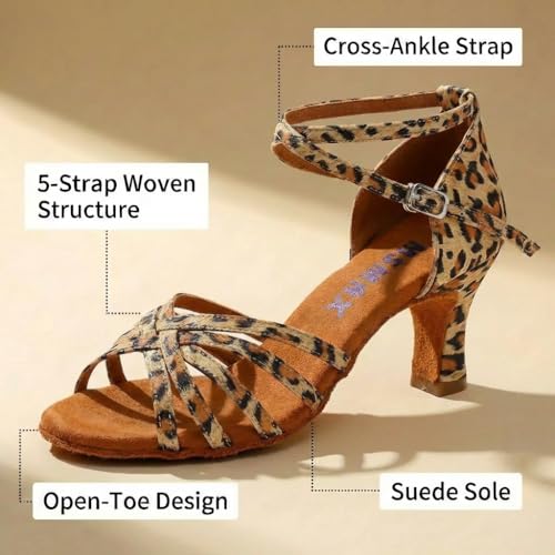 Image of MSMAX Women's Practice Ballroom Dancing Shoes Indoor Performance Latin Dance Shoes for Woman