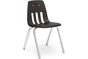 Virco 3000 Series Black School Chair for Students 5th Grade - Adult