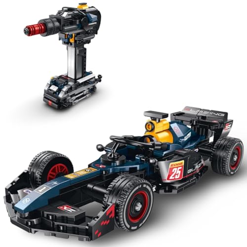 Image of Technical Racing Car Building Blocks Set, Speed Champions Model Kit, Creative 2 in 1 Transform F1 Racing Car Building Set, Ideas Home Office Decor Gift for Formula Lovers (391 PCS)