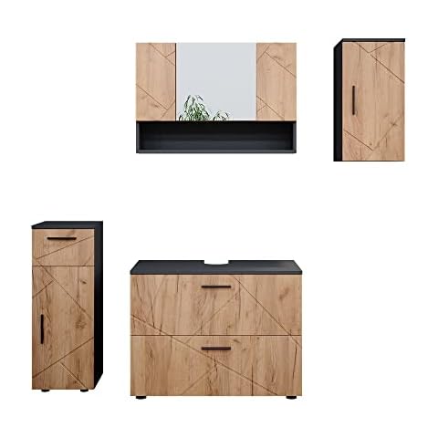 Vicco Irma Bathroom Furniture Set with Sink Cover