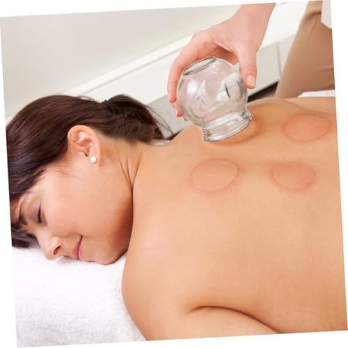 5 unidades de copas de ventosa de vidrio grueso para terapia de ventosas, seguras y aptas para masaje y uso doméstico, fuerte adherencia y bordes suaves miniatura 3