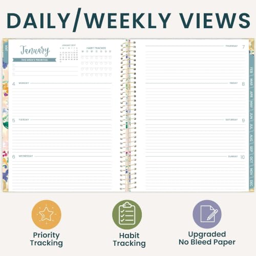 bloom daily planners HARDCOVER Planner 2027 (8.5" x 11") January - December 2027 Calendar Year - Task Goal Planner for Women - Monthly & Weekly Inspirational Agenda Book - Morning Song - Image 4