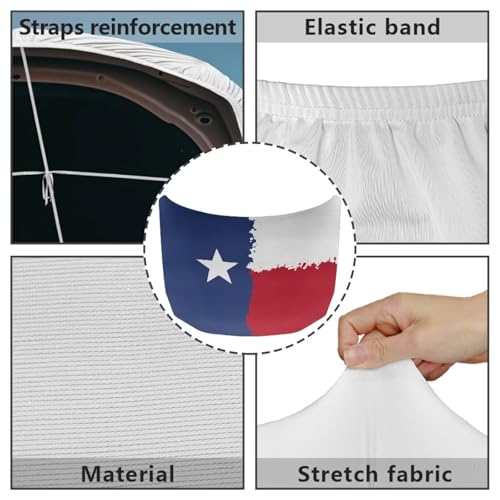 Image of Texas Flag Car Hood Cover Stretch Polyester Car Hood Cover Washable Automotive Accessories Suitable Most Automotive Sedans Trucks SUVs Sports Cars