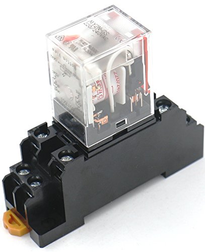 Baomain Power Relay My2N-Gs Ac 220V-240V Coil Led Indicator 8 Pin Terminal With Din Rail Pyf8A Socket Base #TOP1