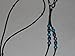Macho Men's Beaded Eyeglass Chain Handmade Matte Black with Blue Stone Accents 28 inches