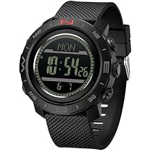 Mens Military Watches for Men Tactical ABC Digital Watch Outdoor Sports Altimeter Barometer Compass Thermometer Fitness Tracker Watch Step Counter Dual Time Stopwatch Countdown Waterproof Wristwatch