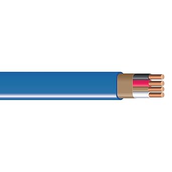 14/3 NM-B, Non-Metallic, Sheathed Cable, Residential Indoor Wire, Used for Wiring Swiches, Outlets and Other Loads with Dry Applications 50Ft Cut
