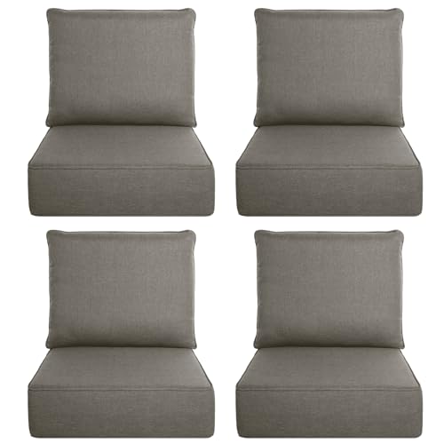 Image of Luxury Outdoor Seat Cushion Set-22 x 24 x 6 Inch Outdoor Chair Cushions with Water Resistant & Removable Cover Outdoor Cushions for Patio Furniture Chair Sofa Couch