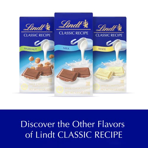 Lindt Classic Recipe Milk Chocolate Bar, Milk Chocolate Candy, 4.4 Oz. (12 Pack) #TOP3