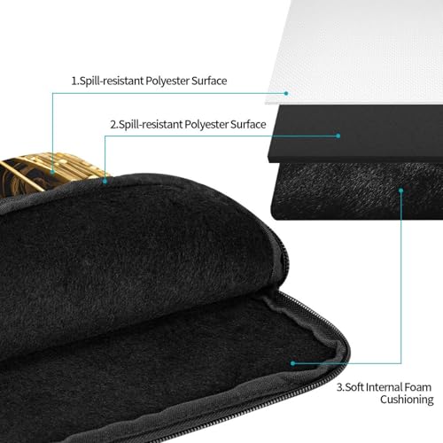 Housse pour ordinateur portable de jeu 13" antichoc à étoiles dorées