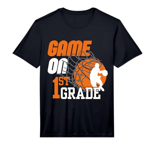 Boys Game On 1st Grade Basketball Back to School Teacher Kid Performance T-Shirt