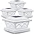 SIEDiNLAR Solar Post Cap Lights Outdoor Glass 2 Color Modes 8 LEDs for 4x4 5x5 6x6 Posts Fence Deck Patio Decoration Warm White & Cool White Lighting White (4 Pack)