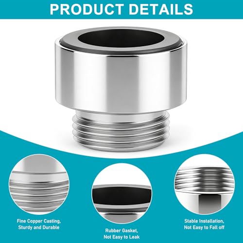 16 Stück Wasserhahn Adapter Set, Wasserhahnadapter mit Innen- & Außengewinde Messing Gewindeadapter inkl. Dichtungen, Belüfter-Anschluss für Küche Spültischarmatur Gartenschlauch & Wasserfilter