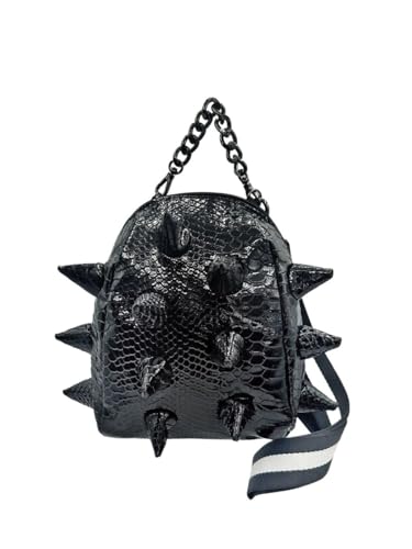 Sac à bandoulière chic MadPax en similicuir noir de qualité supérieure