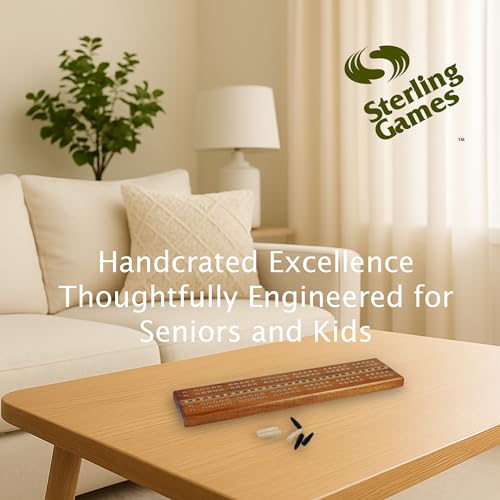Tablero Cribbage de Madera Extra Grande de 16" para 2 Jugadores miniatura 6