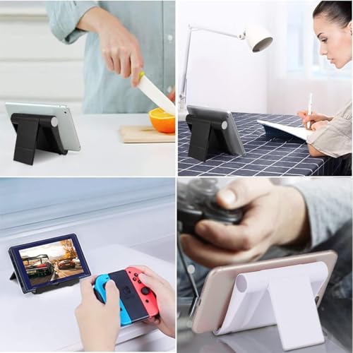 Zwenjuan Support de Téléphone Portable Universel Pliable,2 Pcs Support de Bureau Pliable Réglable en Plastique,pour Bureau,Voyage – vue 2