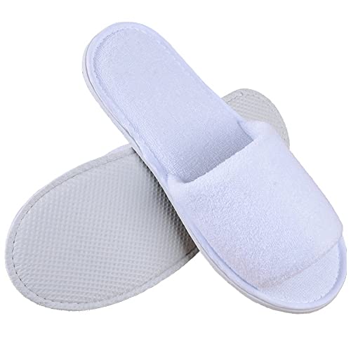 SteelFever 10 Paare Weiße Handtuch Tuch Hotel Hausschuhe Offene Spitze Einweg Party Gast Schuhe