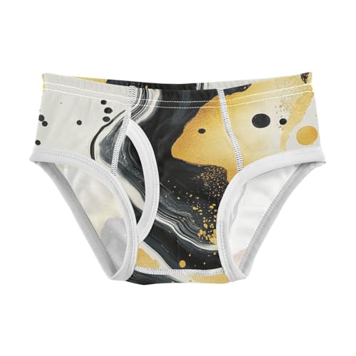 KLL Gold Pattern and Black Baby Boys Comfort Briefs Cute Children Panties