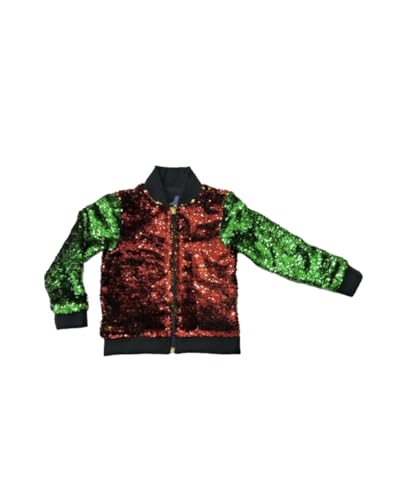 Mardi Gras Creations Red and Green Christmas Sequin Infant Toddler Jacket (US, Age, 24 Months, Red and Green)