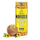 BLUE TEA - Marigold Tea - 0.88Oz || CAFFEINE FREE || Marigold Flower Petals | Farm Packed - Non-GMO - Vegan - Gluten Free | Eco-Conscious Pet Jar Pack