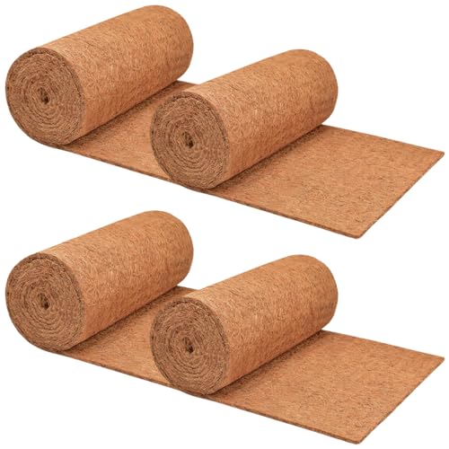 4 Pack Thickened No Slip Ice and Snow Carpet-16118x0.28 Inch Natural Coconut Fiber Carpet Mat Walking Safety, Winter Walkway Carpet Runner for Front Door Hallway Stairs Outdoor Patio Porch Garden