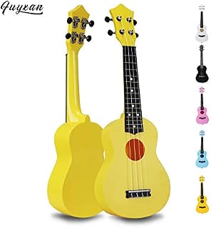 Soprano Ukulele Hawaiian Guitar Musical Instrument with Nylon Strings for Students Beginners Kids