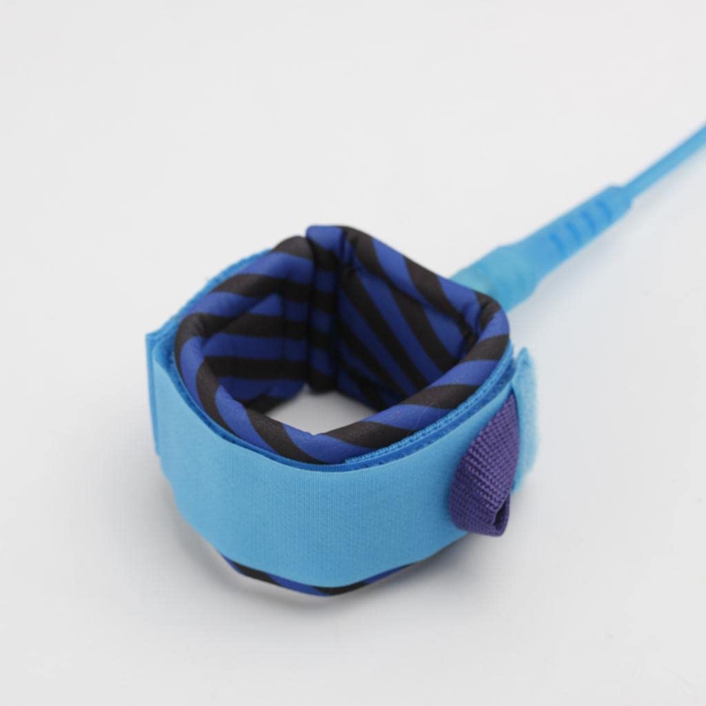 Amagogo Surfboard Leash, Robustes 6 Mm Surfboard Beinseil mit Doppelten Wirbeln, Rostfrei, Himmelblau 6 ft