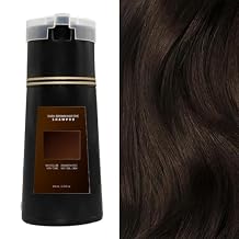 Hair Dye Shampoo 3 in 1 for Gray Hair, Shampoo Black Hair Dye for Women Men, Grey Coverage Shampoo 200ml Dark Brown, M
