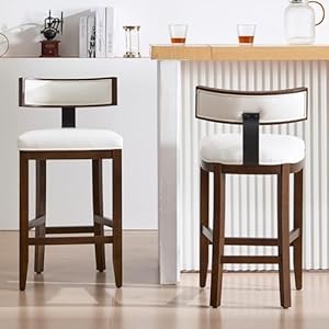 Whitebarstoolssetof2265puleathercounterheightbarstoolsfarmhouseislandcountertopbarchairswithcurvedbackresthardwoodframeforkitchenislanddiningroom Urban Country Home Decor White bar stools set of 2 265 pu leather counter height barstools farmhouse island countertop bar chairs with curved backresthardwood frame for kitchen island dining room urban country home decor