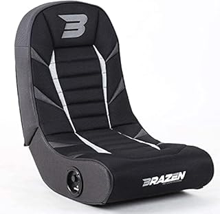 BraZen Python 2.0 Bluetooth Gaming Chair Foldable Floor Rocker with Speaker for Children - Grey