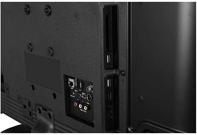 Rear view of Toshiba 32WA3B63DG Smart TV showing various input and output ports.