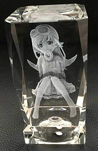 Amazon.co.jp: お座りポーズ（レア）3Dクリスタル 置物 忍野忍