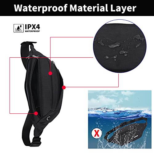 Bauchtasche Gürteltasche mit Einem 30 cm Verlängerten Gürtel Damen und Herren Bauchtasche Geeignet für Reise Sport Running und Alle Outdoor Aktivitäten Hüfttasche Damen Herren Sport