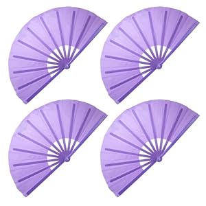 QIRMIZI Lila Fächer Set, 4 Stück
