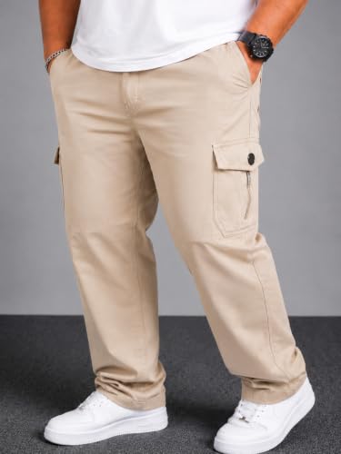 Image of INKKR Men Plus Size Cargo Pants || Plus Cargo Pants Cotton || 2XL-6XL