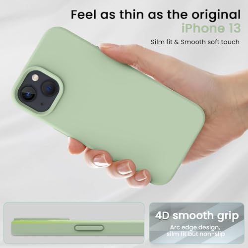 Image of MIDOS Back Cover Compatible with iPhone 14 Plus Case Liquid Silicone Full Protection Shock Proof Back Cover for iPhone 14 Plus (S Green)