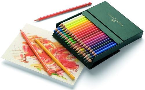 Faber-Castell 110024 Artist's Coloured Pencils Polychromos Tin Of 24, 36er Atelierbox, 1