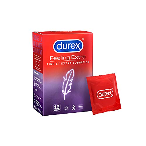 Durex - Préservatifs Feeling Extra - 16 Preservatifs Fins et Extra Lubrifiés Cover