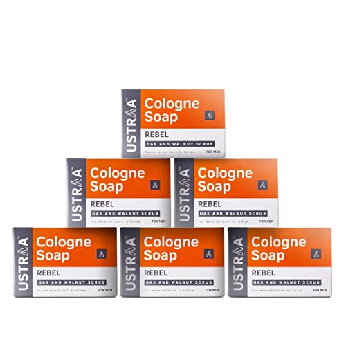 Ustraa Rebel Cologne Soap with Oak & Walnut, 6 x 125 gm (Pack of 6) |...