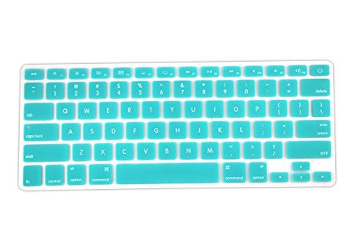DHZ Lake Blue Keyboard Cover Silicone Skin for 2015 or Older Version MacBook Air 13 MacBook Pro 13 15