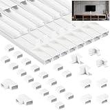 NUTKIT 4.8m Canaleta de Cables Autoadhesiva de PVC,16PCS)