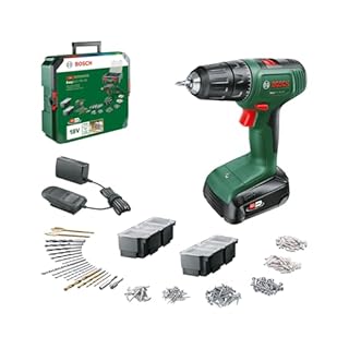 Bosch Home and Garden Perceuse-Visseuse Sans Fil - Easydrill 18V-40 (Visser Ou Percer Dans Le Bois, Métal Et Plastique; 241 Accessoires; 1 Bat 18V 1.5 Ah ; Avec 1 Systembox)