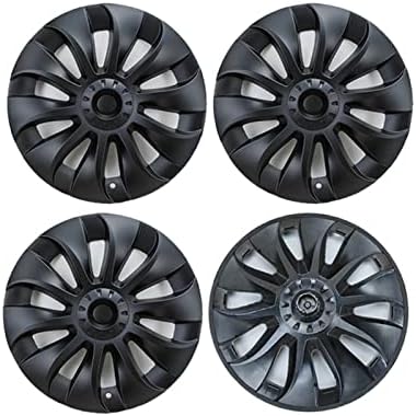 Tire Covers 4PCS Hub Cap Performance Replacement Wheel Cap 19 20 Inch Automobile Cap Full Cover Bj40 Accessories 2021 2022 Compatible With Tesla Model Y Exterior Accessories ( Color : 20 inch matte bl